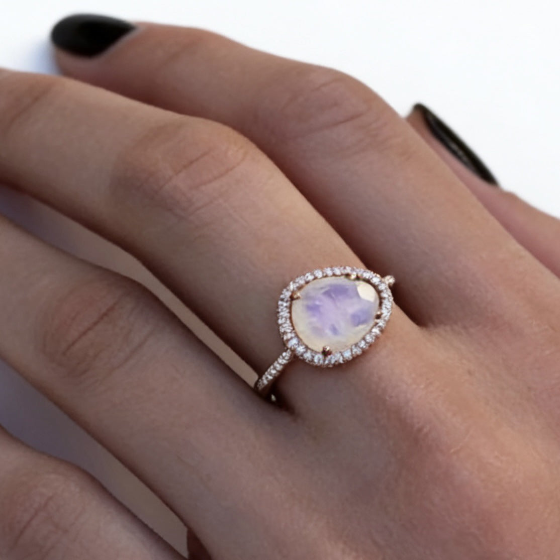 Gold-plated Gemstone-encrusted Ring