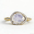 Gold-plated Gemstone-encrusted Ring