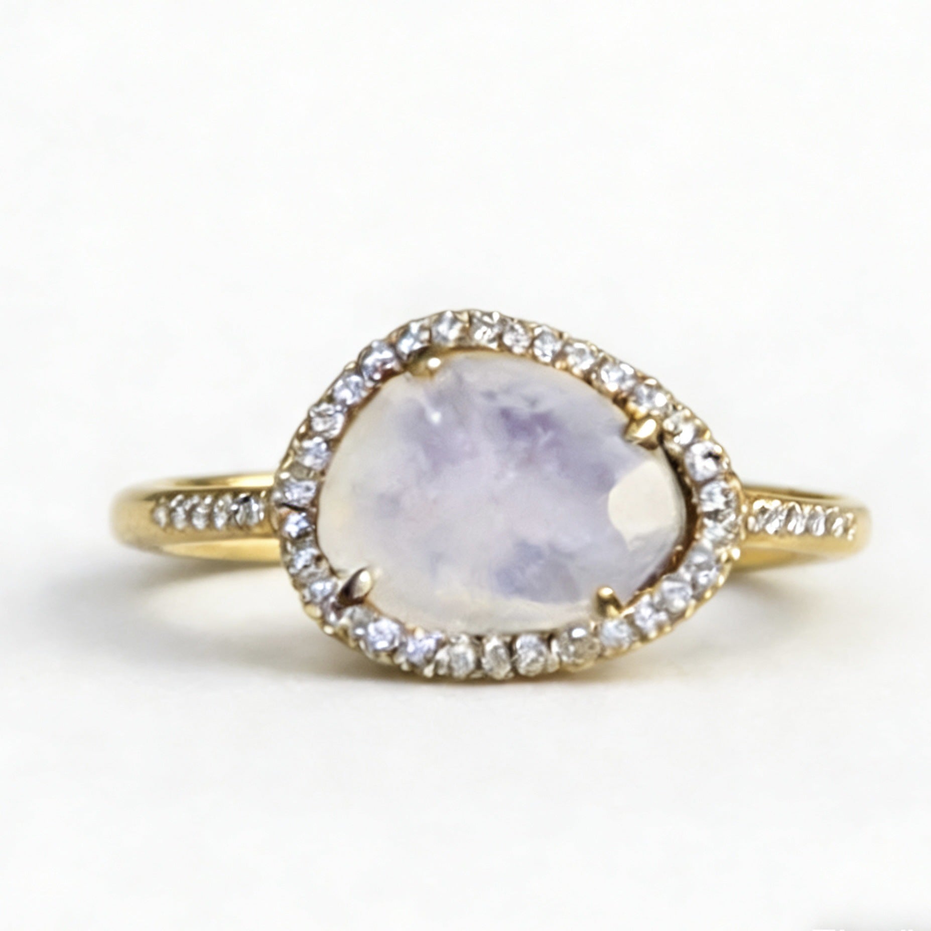 Gold-plated Gemstone-encrusted Ring