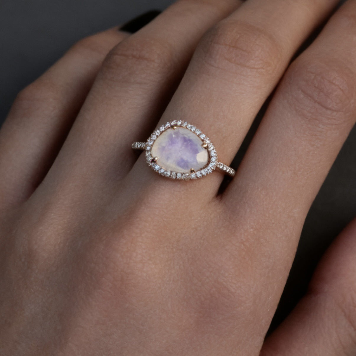 Gold-plated Gemstone-encrusted Ring