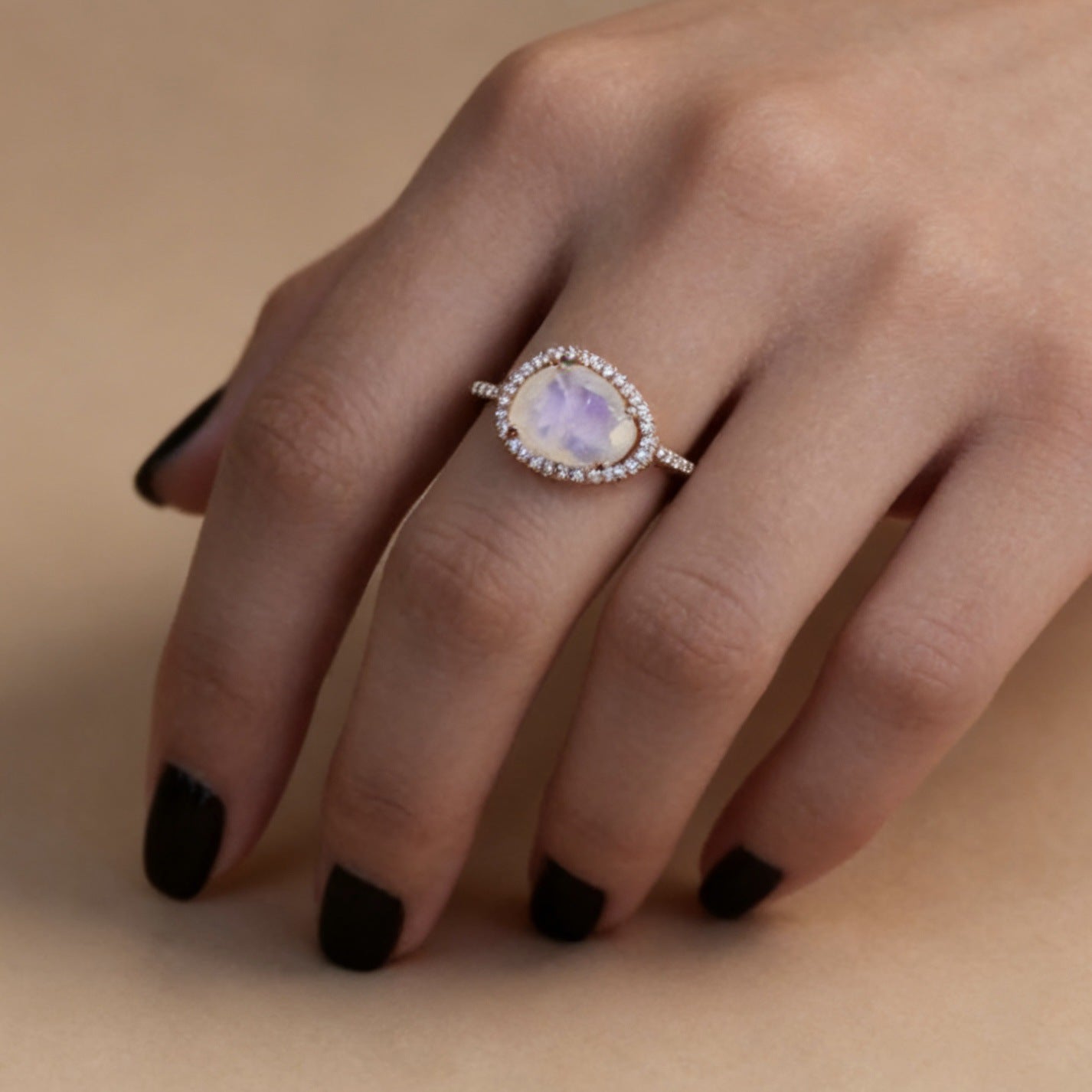 Gold-plated Gemstone-encrusted Ring